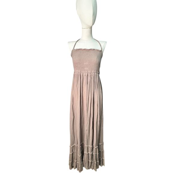 Free People Endless Summer Extratropical Maxi Dress Size Small Taupe - Picture 2 of 9